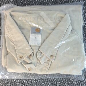 Carhartt Men's 4XL short-sleeved Light Tan Collared Shirt New